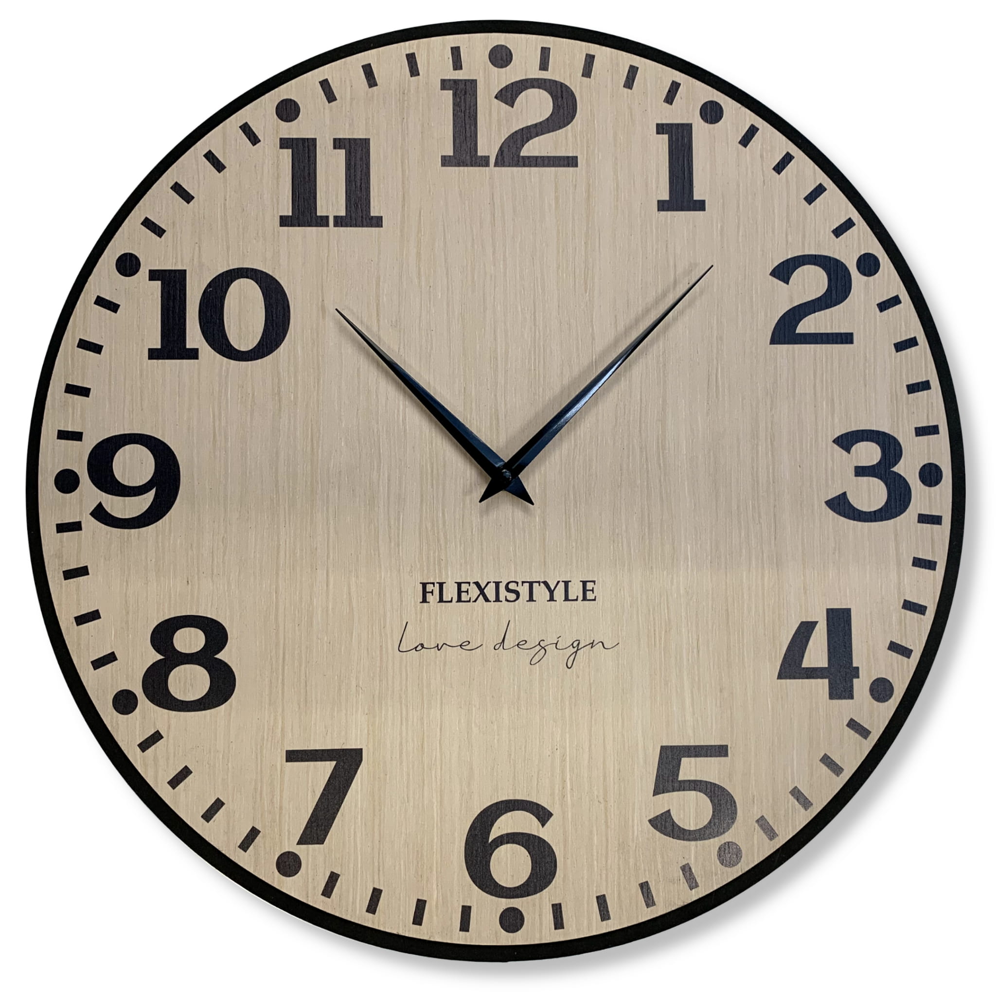 Dubové nástenné hodiny Elegante Flex z227-1d2-1-x svetlohnedé, 50 cm 
