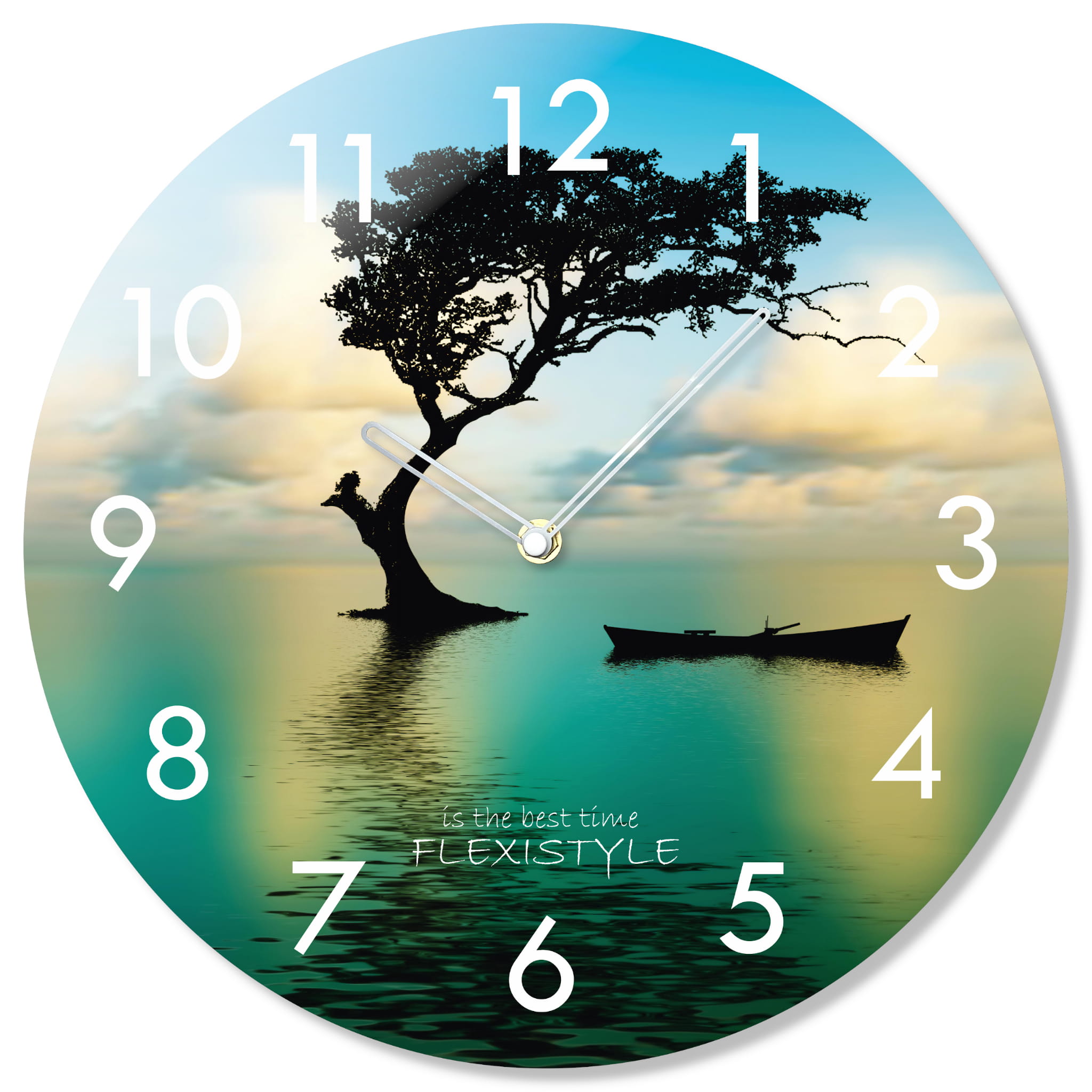 Sklenené nástenné hodiny Tree Flex z67a s-2-x, 30 cm 