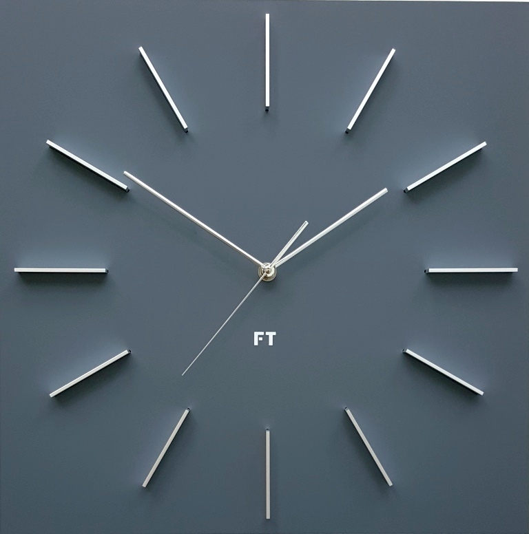 E-shop Dizajnové nástenné hodiny Future Time FT1010GY Square grey 40cm