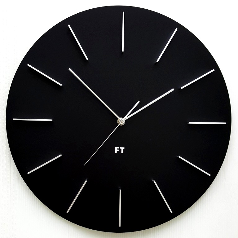 E-shop Dizajnové nástenné hodiny Future Time FT2010BK Round black 40cm