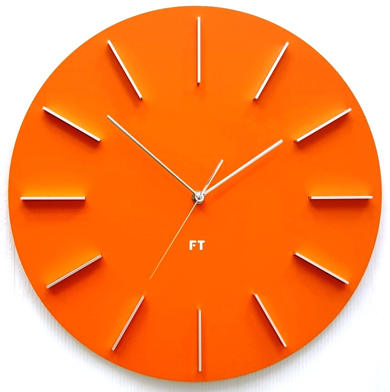 E-shop Dizajnové nástenné hodiny Future Time FT2010OR Round orange 40cm