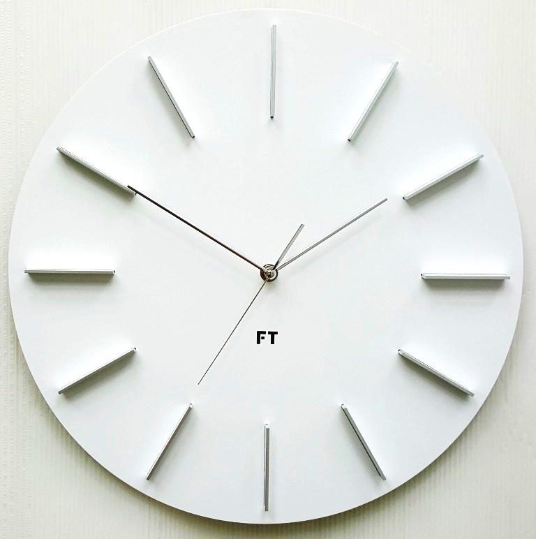 E-shop Dizajnové nástenné hodiny Future Time FT2010WH Round white 40cm