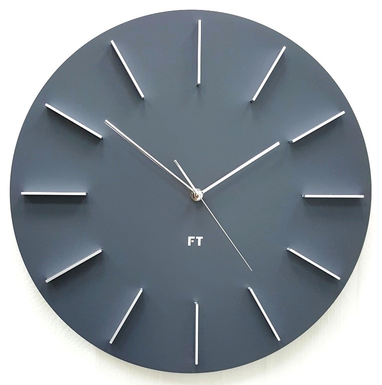 E-shop Dizajnové nástenné hodiny Future Time FT2010GY Round grey 40cm