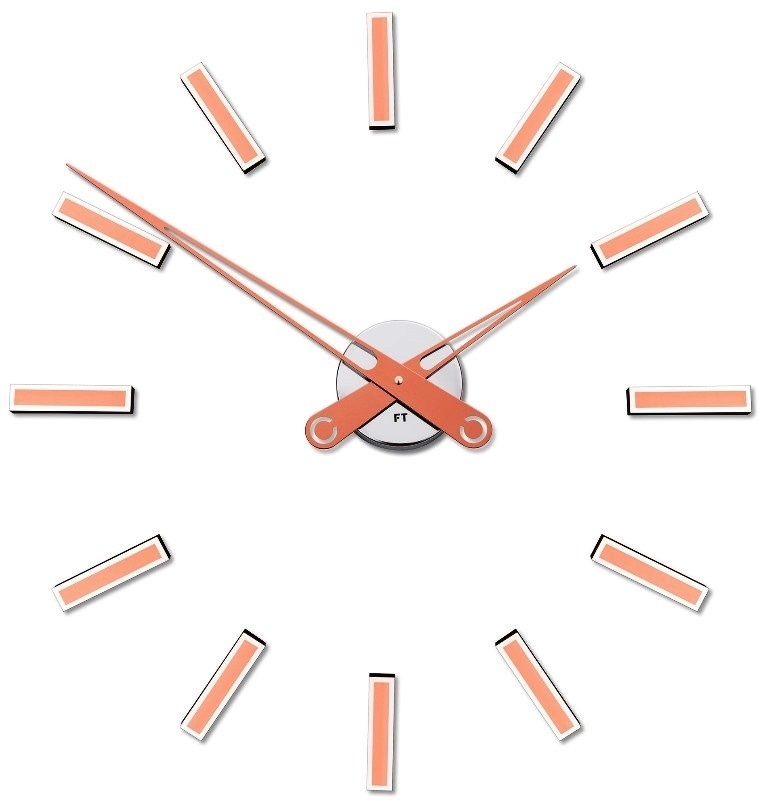 E-shop Dizajnové nalepovacie hodiny Future Time FT9600CO Modular copper 60cm
