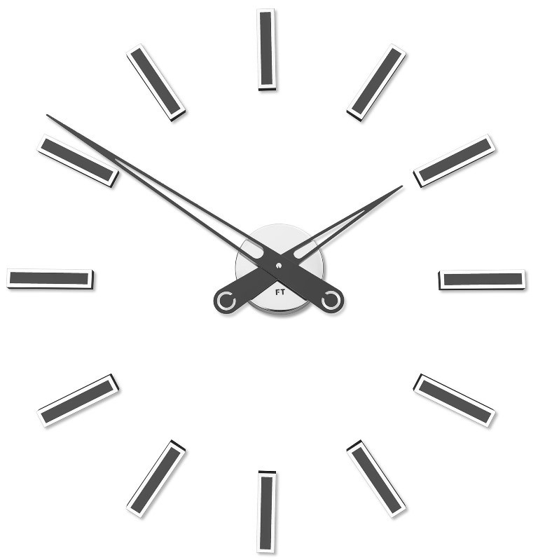 E-shop Dizajnové nalepovacie hodiny Future Time FT9600TT Modular titanium 60cm