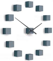 Dizajnové nástenné nalepovacie hodiny Future Time FT3000GY Cubic grey 