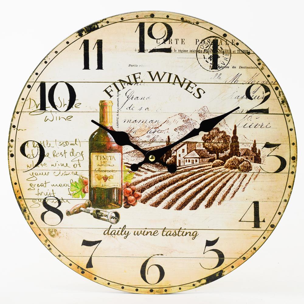 E-shop Nástenné hodiny, Flor0150, Fine Wines, 34cm
