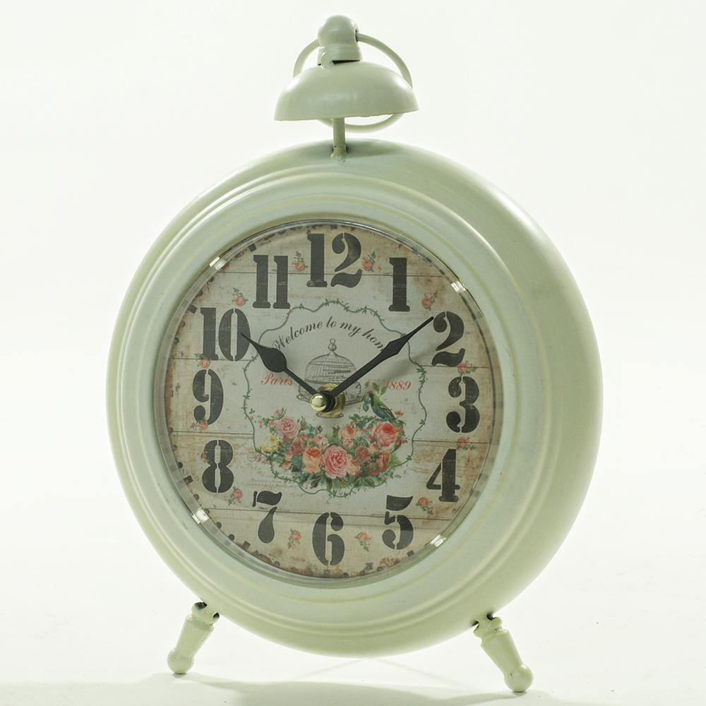 E-shop Stolové hodiny motív Budík Cream, Flor0053, 22cm