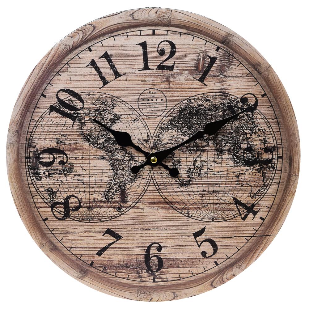 Nástenné hodiny, Flor0109, Mapa, 34cm