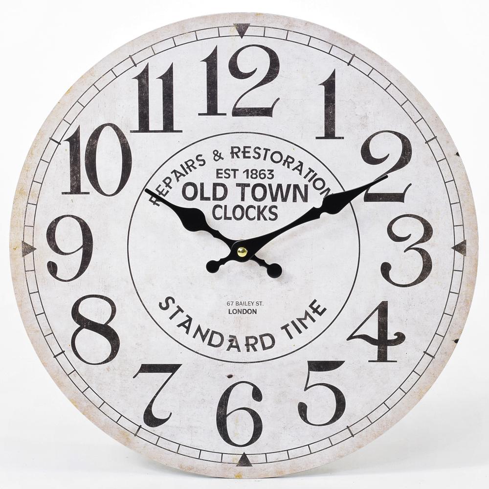 E-shop Nástenné hodiny, Flor0072, Old Town Clock, 34cm