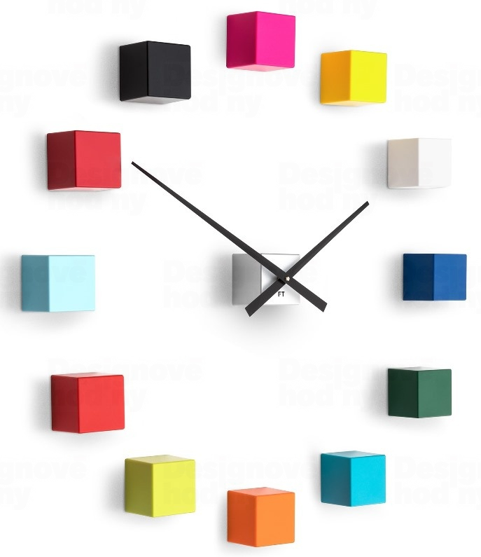 Dizajnové nástenné nalepovacie hodiny Future Time FT3000MC Multicolor 