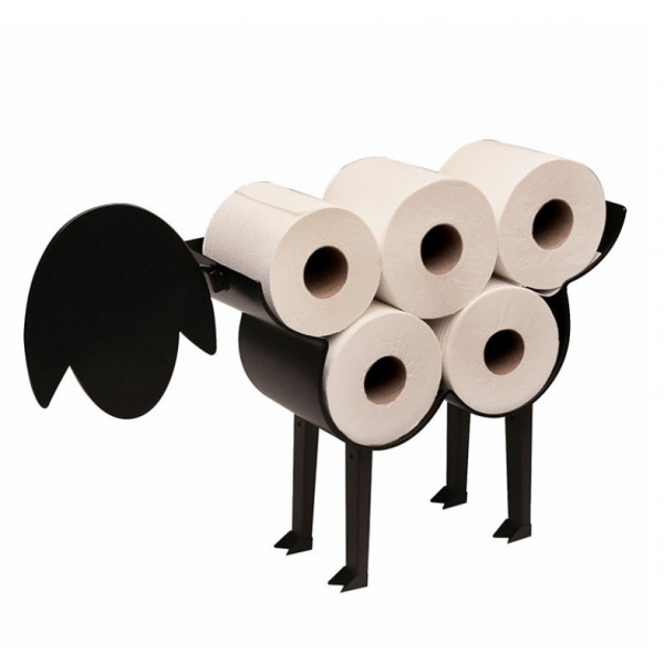 E-shop Držiak toaletného papiera ovečka, čierna