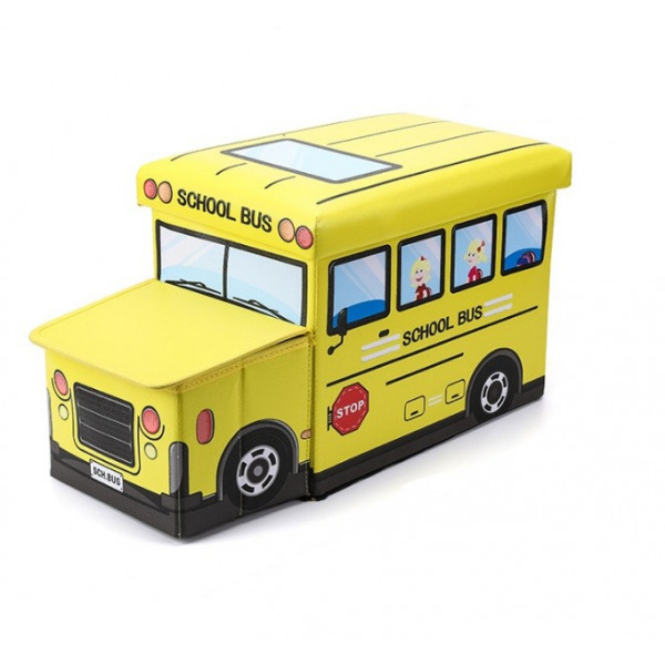 Detská taburetka žltá, školský autobus  