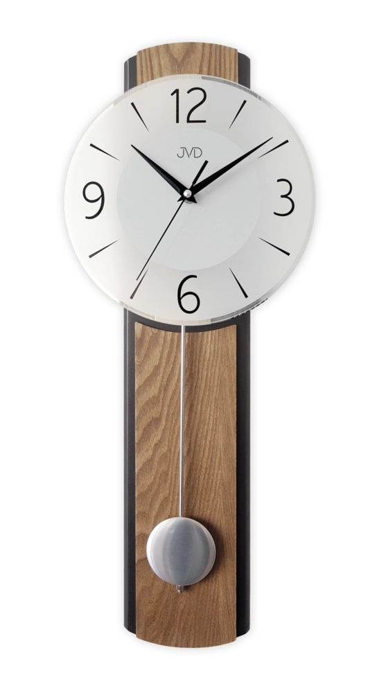Drevené sklenené kyvadlové hodiny JVD NS22017/78, 60cm 