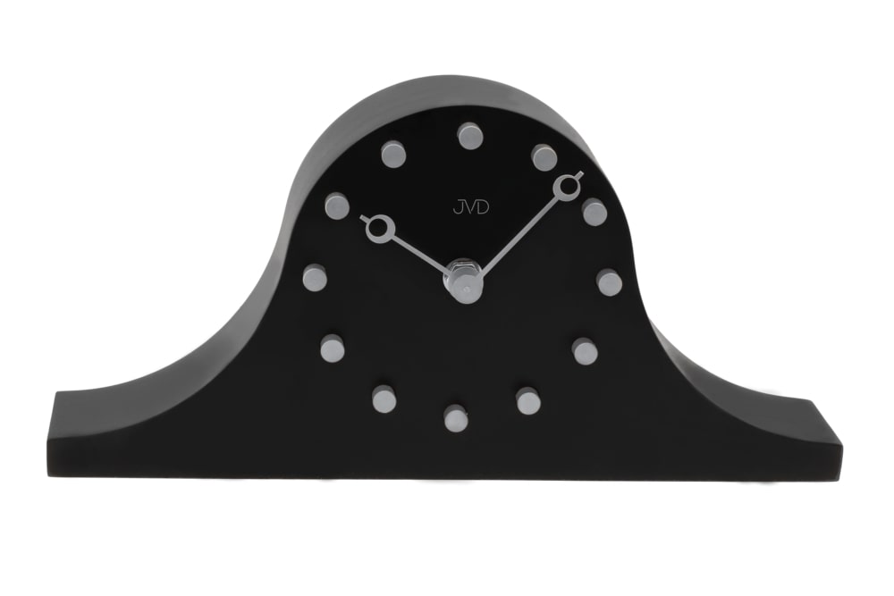 E-shop Drevené stolové hodiny napoleónky JVD HC202.1 čierne, 28cm