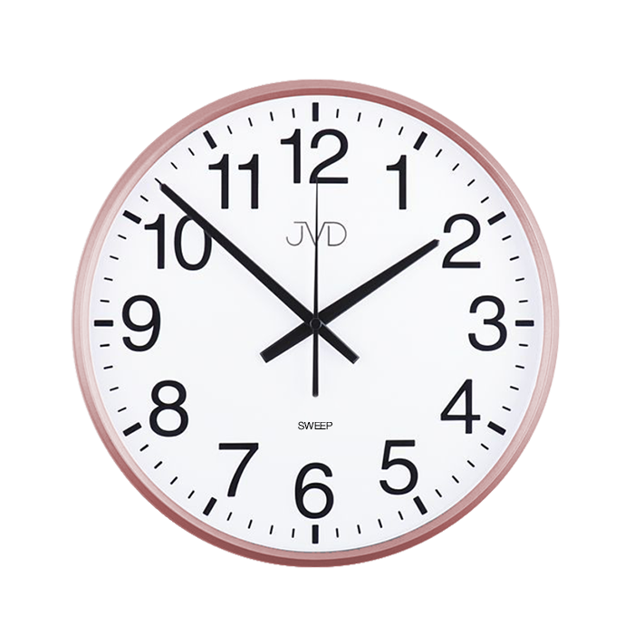 Nástenné hodiny JVD HP684.3 Rosé, sweep, 31cm 