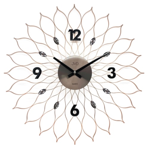 Nástenné dekoračné hodiny JVD HT115.2, 49cm medená 