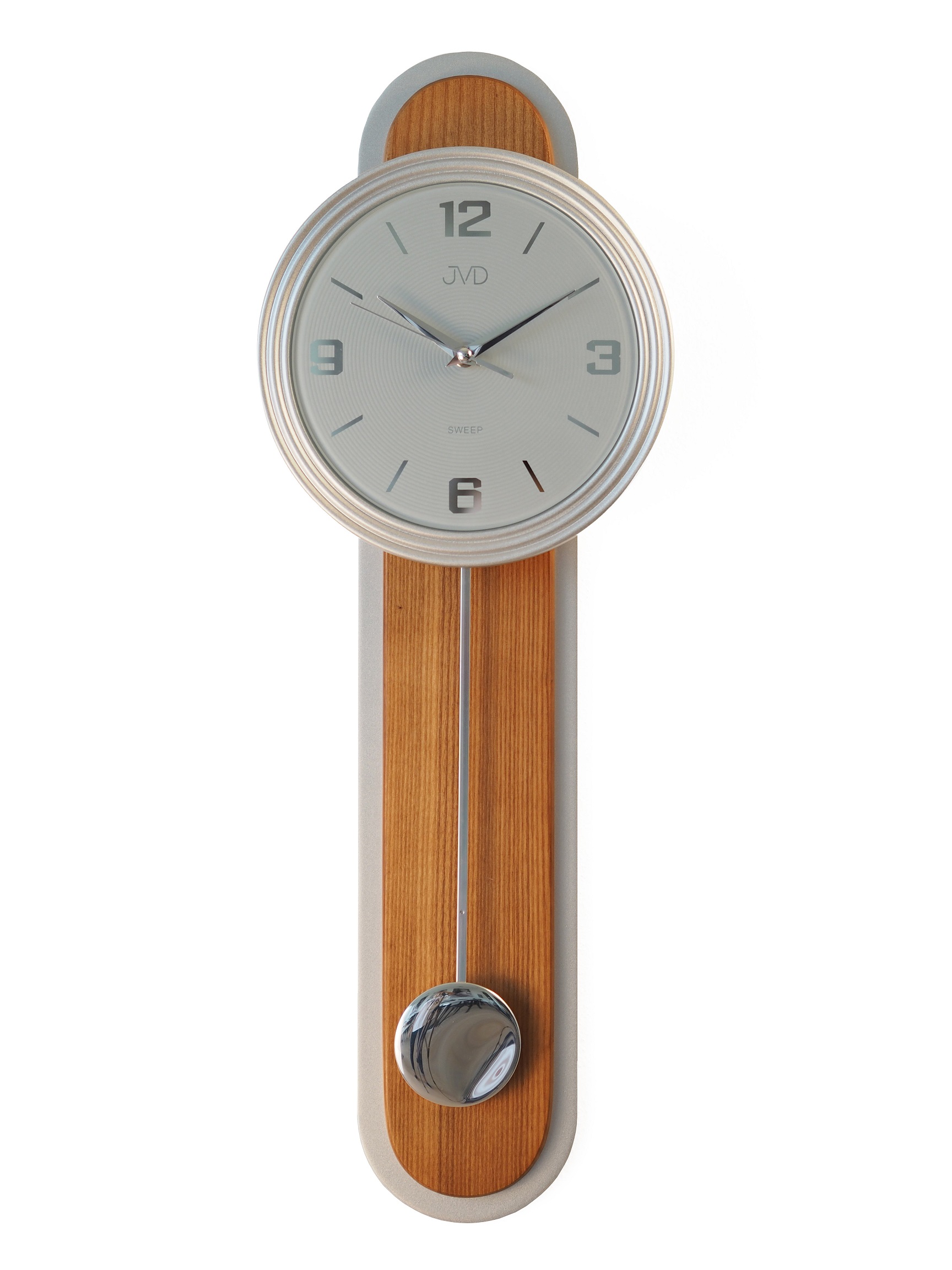 Dizajnové kyvadlové nástenné hodiny JVD NS17014/11, 63cm 