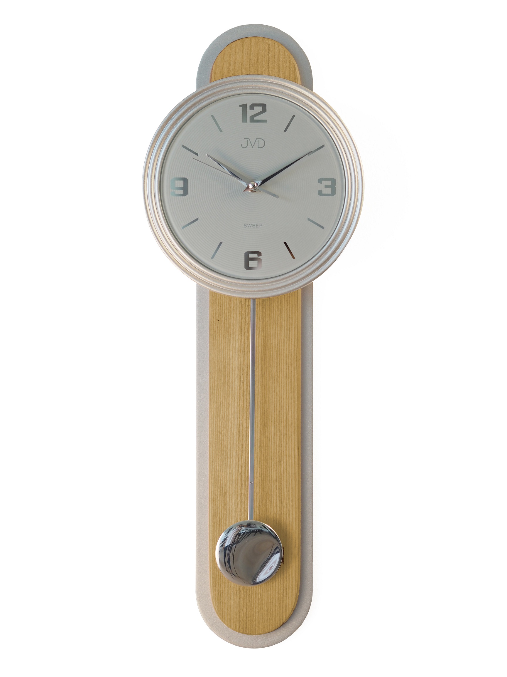 Dizajnové kyvadlové nástenné hodiny JVD NS17014/68, 63cm 