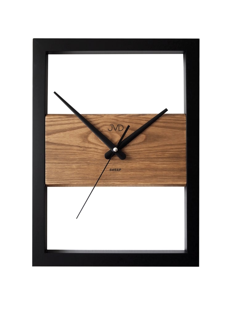 E-shop Drevené dizajnové hranaté hodiny JVD NS22005/78, 38cm
