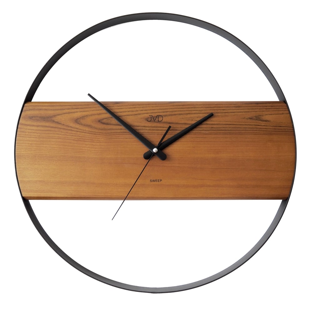 E-shop Drevené dizajnové okrúhle hodiny JVD NS22008/11, 45cm