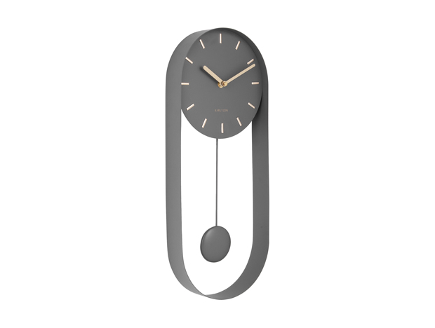 E-shop Dizajnové kyvadlové nástenné hodiny 5822GY Karlsson 50cm