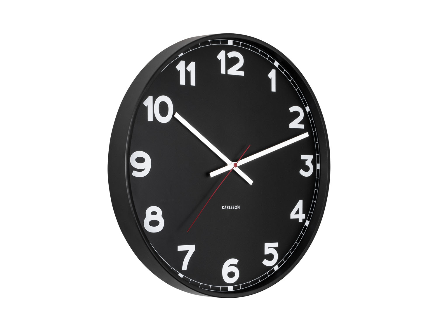 Nástenné hodiny New Classic Karlsson KA5847, čierna 41cm  