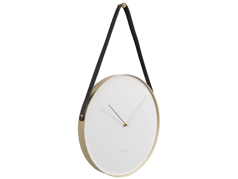 Nástenné hodiny s opaskom Karlsson KA5767, 58 cm biela 
