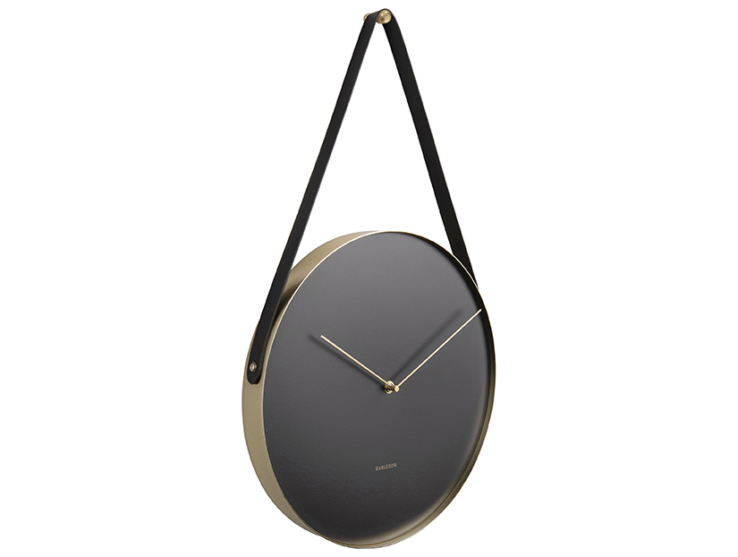 Nástenné hodiny s opaskom Karlsson KA5767, 58 cm čierna  