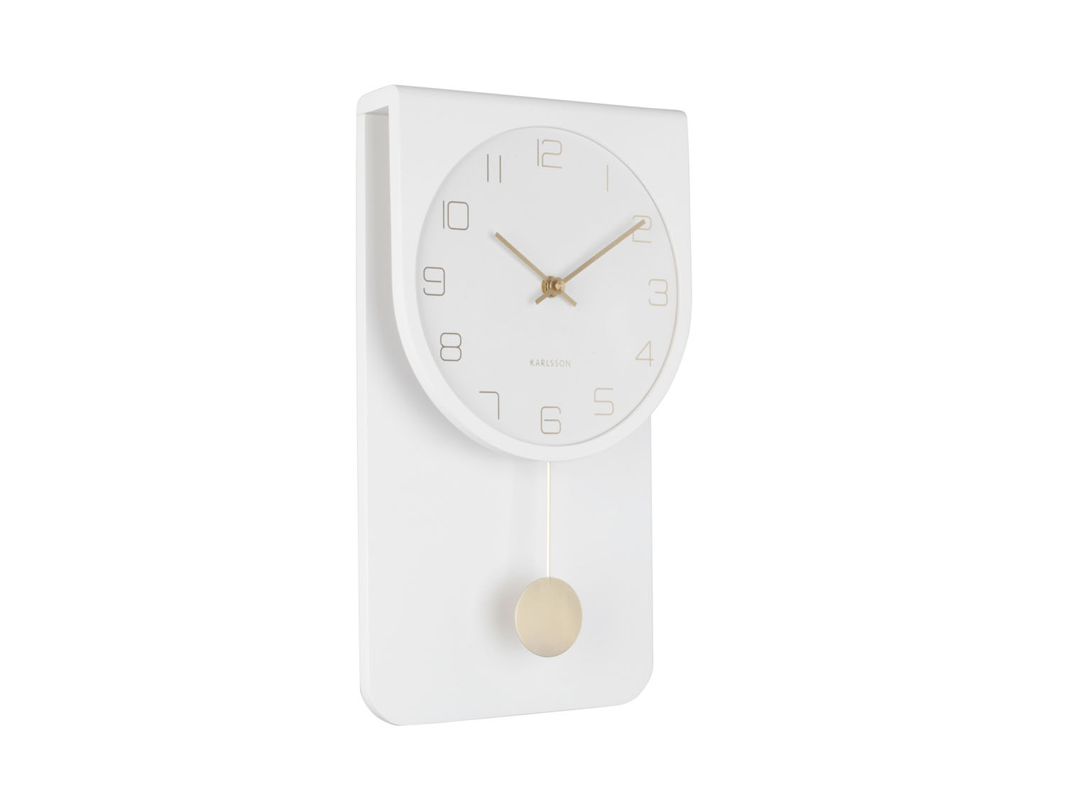 Nástenné kyvadlové hodiny Karlsson KA5779, biela 39cm 