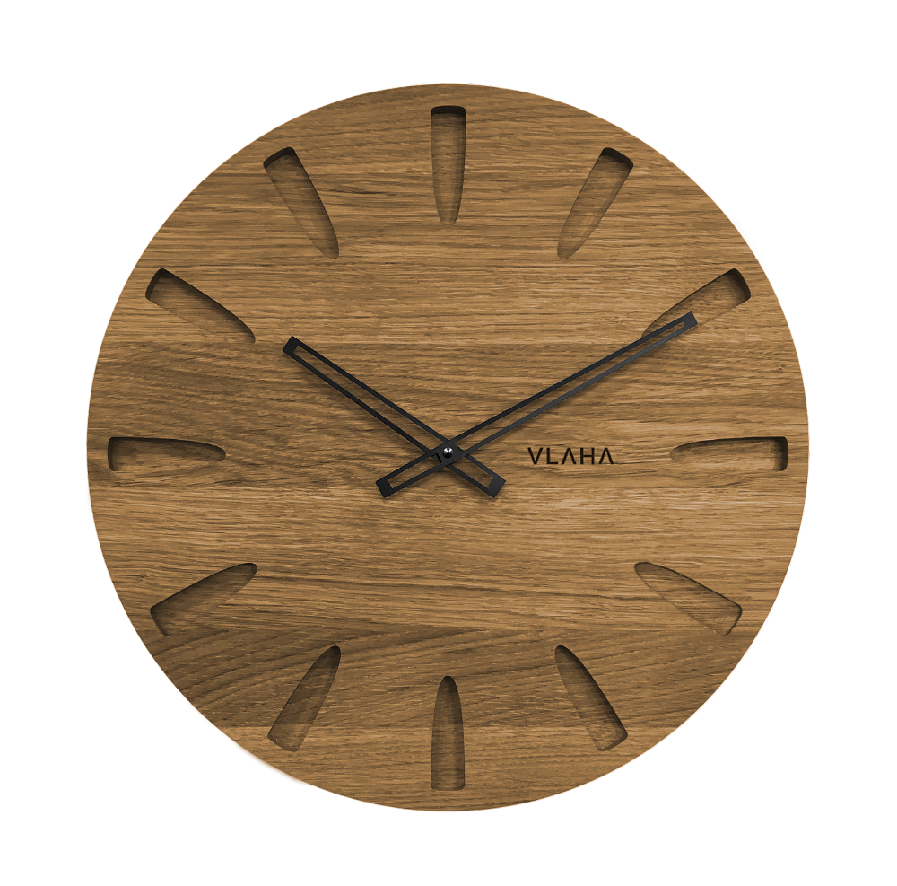 E-shop Dubové hodiny Vlaha s čiernymi ručkami VCT1022, 45cm