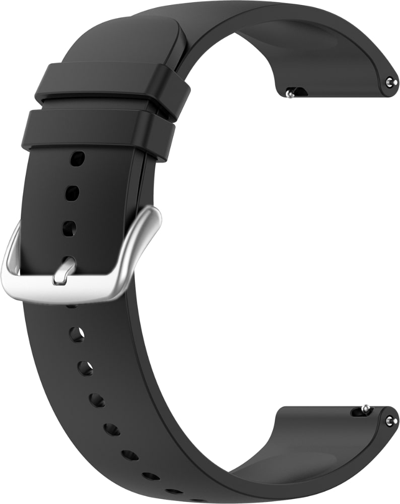 E-shop Čierny silikónový remienok Lavvu na hodinky LS00B18, 18mm