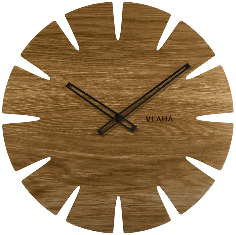 Dubové hodiny Vlaha s čiernými ručičkami VCT1032, 45cm 