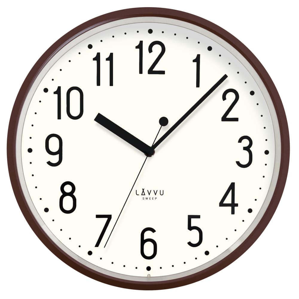 E-shop Nástenné hodiny Lavvu LCS3000 Pastels Sweep 29,5cm, hnedé