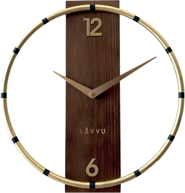 E-shop Nástenné hodiny LAVVU COMPASS Wood LCT1090, 31cm