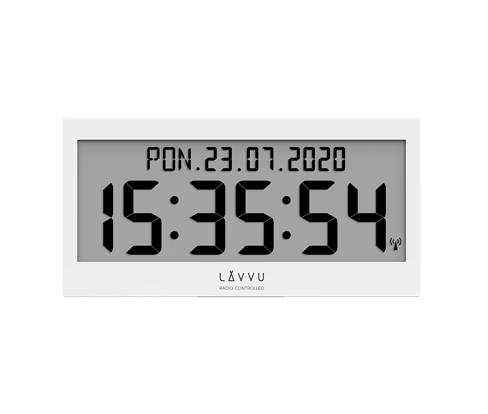 Digitálne hodiny s češtinou LAVVU Modig riadené rádiovým signálom LCX0010 37cm 