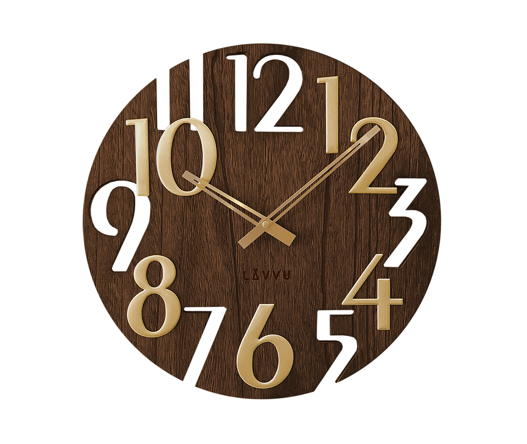 E-shop Nástenné hodiny Lavvu LCT1011 STYLE Brown Wood, 40cm