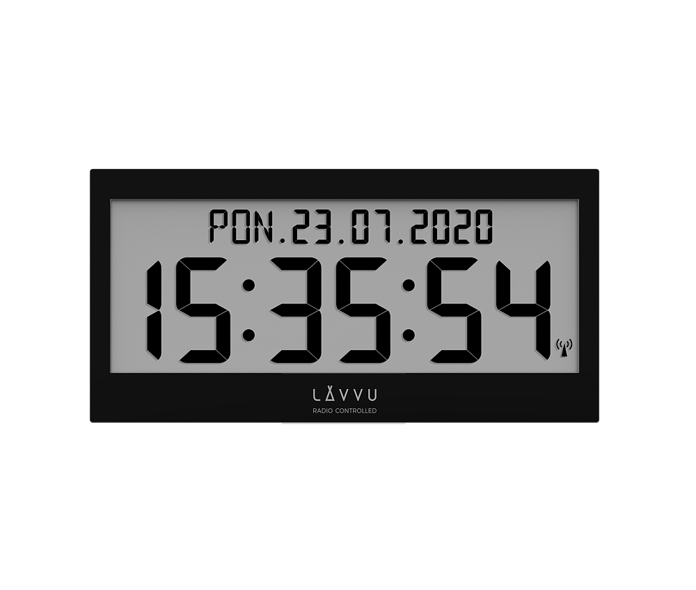 Digitálne hodiny s češtinou LAVVU Modig riadené rádiovým signálom LCX0011 37cm 