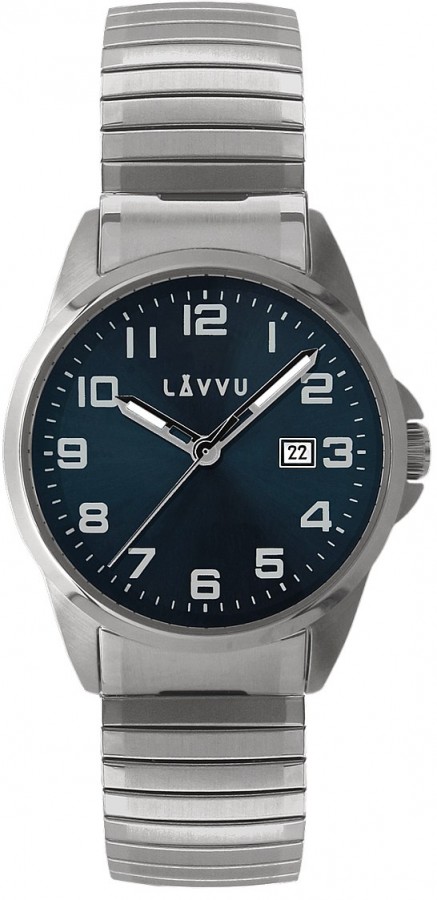 E-shop Pánske hodinky s naťahovacím remienkom Lavvu LWM0021, STOCKHOLM Big Blue