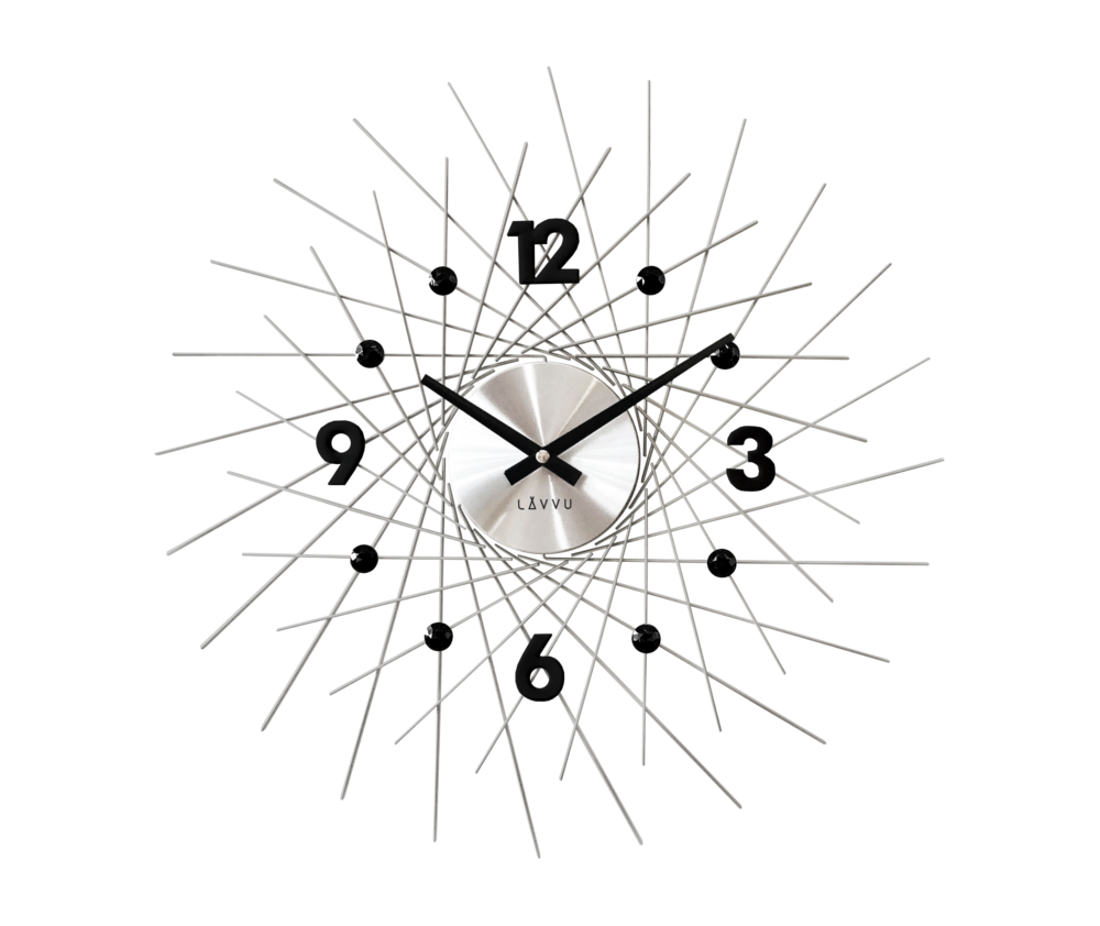 E-shop Nástenné hodiny LAVVU LCT1052 Crystal Lines, 49 cm