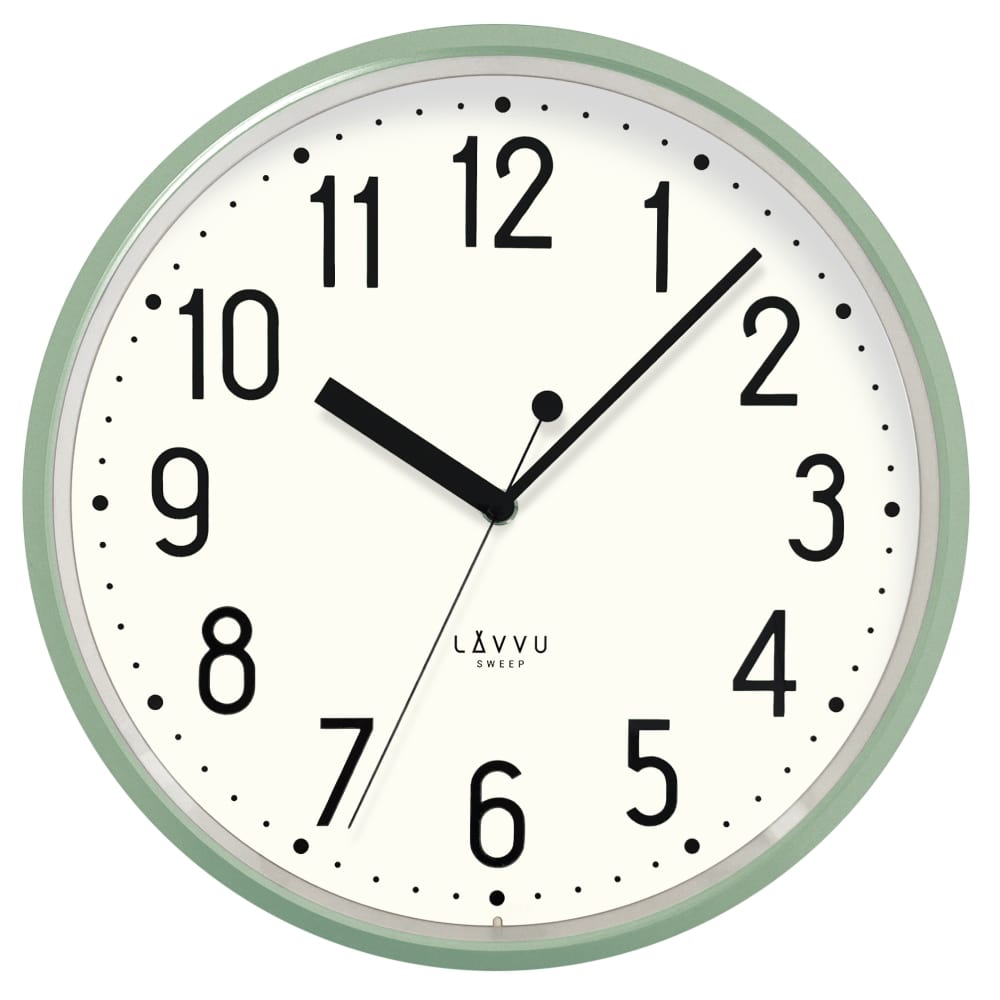 E-shop Nástenné hodiny Lavvu LCS3001 Pastels Sweep 29,5cm, zelené