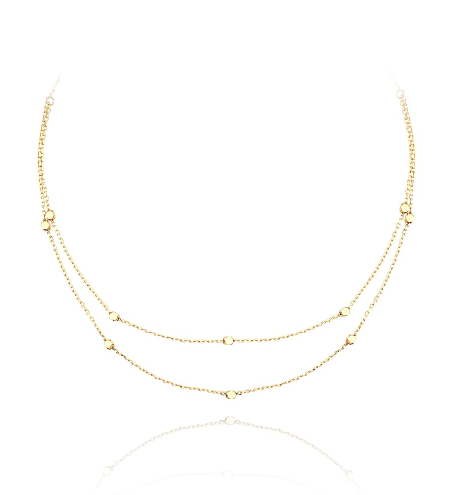 E-shop Dvojitý zlatý náhrdelník Minet JMG0055WGN45