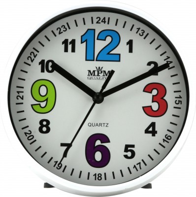 Nástenné hodiny MPM, 3685.00 - biela, 15cm 
