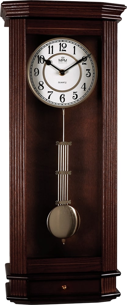 E-shop Drevené nástenné hodiny s kyvadlom MPM E05.3892.54, 62cm