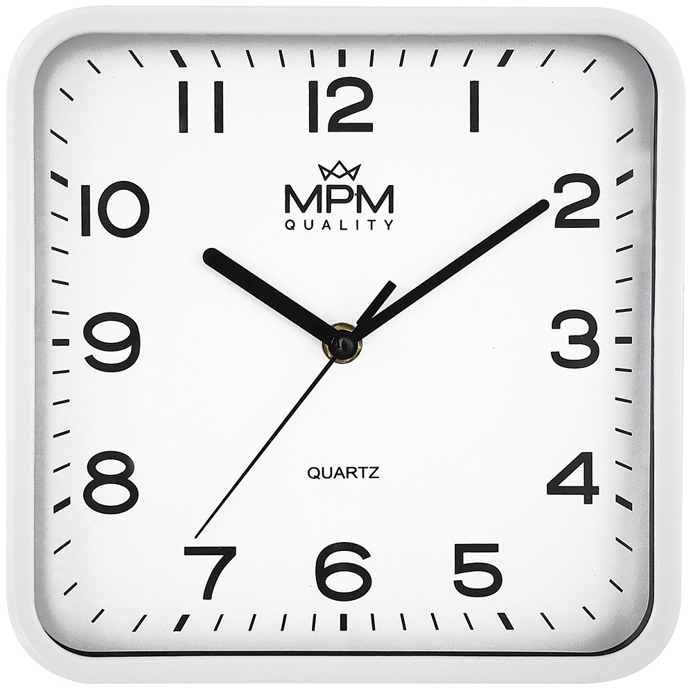 E-shop Hranaté nástenné hodiny MPM 4234.00 22cm