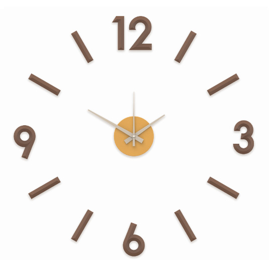 Nalepovacie nástenné hodiny, MPM 3771.50, hnedé, 60cm 