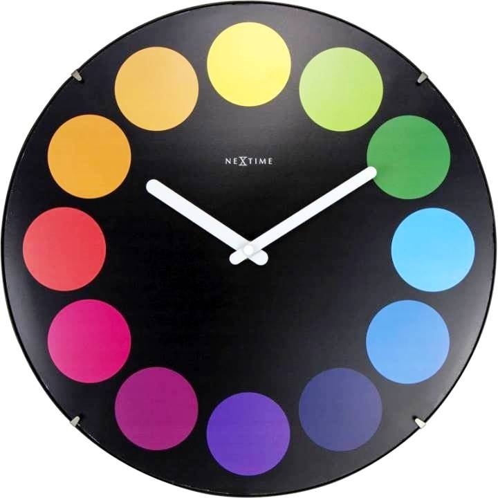E-shop Dizajnové nástenné hodiny 3167 Nextime Dots Dome 35cm