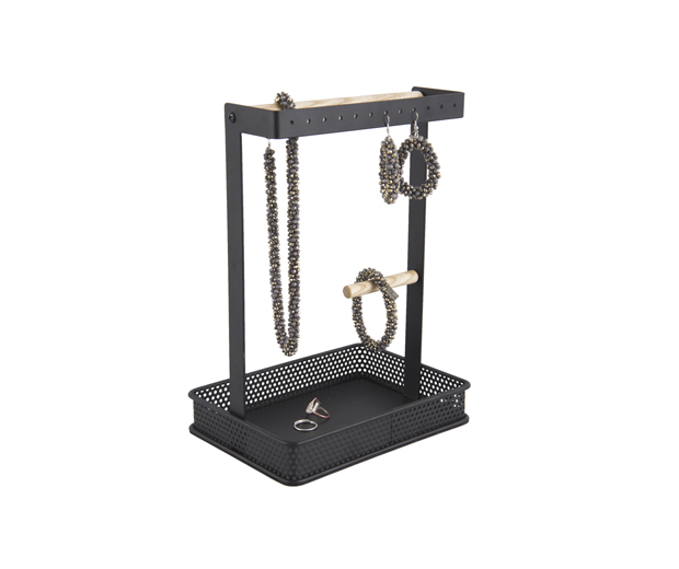 Držiak šperkov Jewellery Square, kovový čierny, PT3347BK