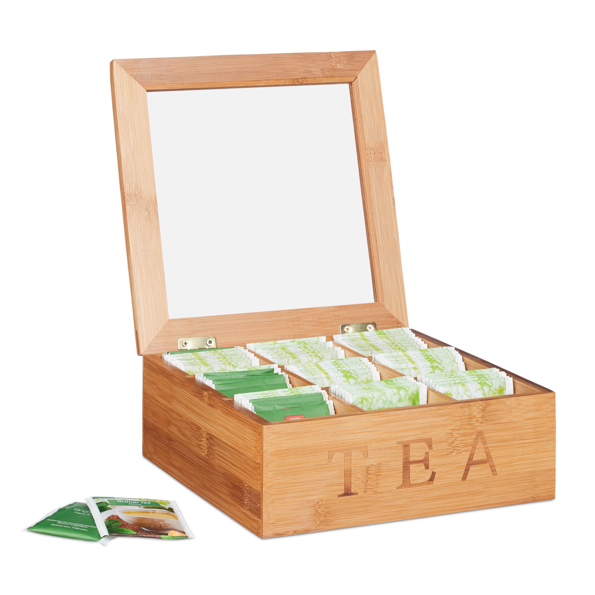 E-shop Bambusová čajová krabička s 9 priehradkami RD24614