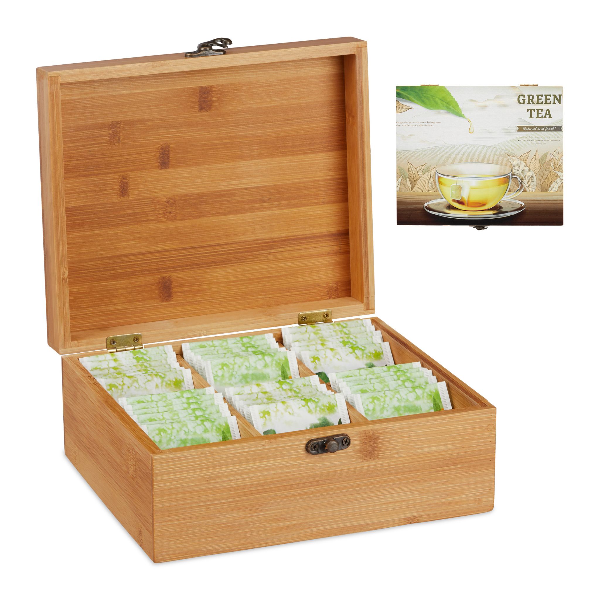 Bambusová čajová krabička so 6 priehradkami RD27597  